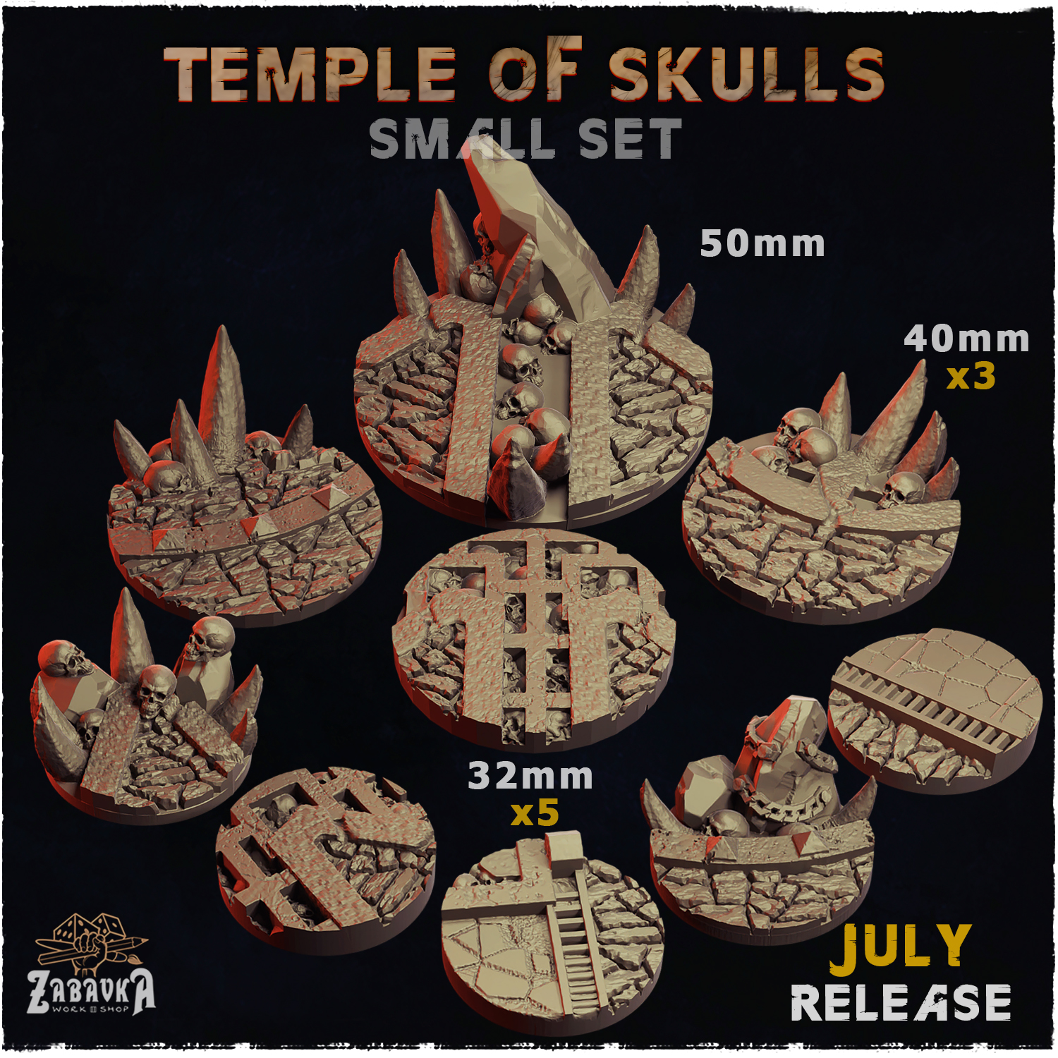 Temple of Skulls - Bases & Toppers (Small Set)